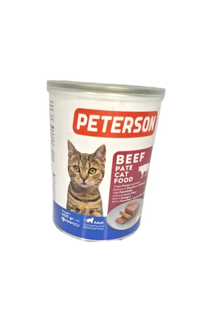 کنسرو گوشت گربه، غذای گربه، غذای کنسروی گربه، پترسون